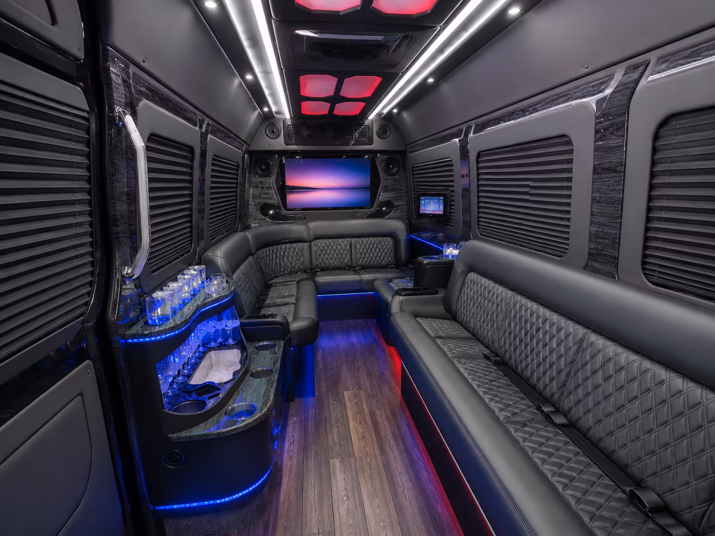 brownsville 50 passenger party bus interior