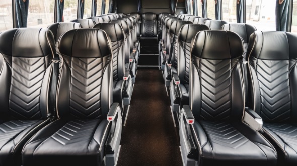 55 passenger charter bus inside laredo