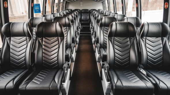 56 passenger charter bus inside laredo