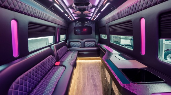 brownsville party bus rental interior